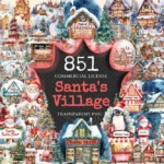 Santa's Village Watercolor Clipart Bundle - 846+ transparent PNG, Cheerful arctic holiday scenes, Xmas png, Commercial use, Digital download