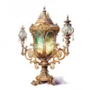20 High-Quality Victorian Antique Lamps Clipart - Antique lamp digital watercolor JPG instant download for commercial use - Digital download