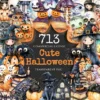 Cute Halloween Watercolor Clipart Bundle - 710+ transparent PNG, Playful spooky graphics, Eerie halloween, Commercial use, Digital download