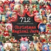 Christmas Magical Jars Watercolor Clipart Bundle - 710+ transparent PNG, Holiday jar png, Festive jar art, Commercial use, Digital download