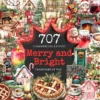 Merry and Bright Watercolor Clipart Bundle - 702+ transparent PNG, Christmas png, Joyful holiday graphics, Commercial use, Digital download