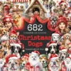 Christmas Dogs Watercolor Clipart Bundle - 680+ transparent PNG, Cozy festive dog graphics, Holiday pup art,Commercial use, Digital download
