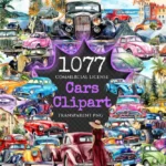 Cars Watercolor Clipart Bundle - 1072+ transparent PNG, Vibrant car illustrations, Eye catching vehicle art,Commercial use, Digital download