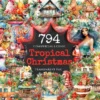 Tropical Christmas Watercolor Clipart Bundle - 790+ transparent PNG, Exotic tropic holiday image,Festive png,Commercial use,Digital download