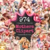 Mothers Watercolor Clipart Bundle - 970+ transparent PNG, Maternal affection graphics, Warm mom's day png, Commercial use, Digital download