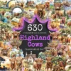 Highland Cows Watercolor Clipart Bundle - 625+ transparent PNG, Rustic cattle graphics, Highland cow png, Commercial use, Digital download