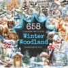 Winter Woodland Watercolor Clipart Bundle - 655+ transparent PNG, Winter animal graphics, Cute winter images,Commercial use,Digital download