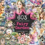 Fairy Garden Watercolor Clipart Bundle - 600+ transparent PNG, Enchanted garden graphics, Magical fairy png, Commercial use,Digital downloadv