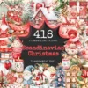 Scandinavian Christmas Watercolor Clipart Bundle - 415+ transparent PNG, Nordic festive art, holiday images, Commercial use,Digital download