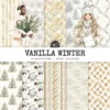 Vanilla Winter Seamless Patterns, Winter cozy JPEG, Cozy cottagecore pattern, Rustic winter repeating pattern, Digital scrapbook paper