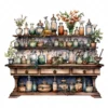 20 High-Quality Apothecary Cabinets Clipart - Apothecary digital watercolor JPG instant download for commercial use - Digital download