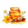 20 High-Quality Honey Clipart - Honey bee digital watercolor JPG instant download for commercial use - Digital download