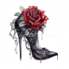 20 High-Quality Rose Gothic High Heels Clipart - Gothic heels digital watercolor JPG instant download for commercial use - Digital download