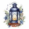 20 High-Quality Night Lanterns Clipart - Night lanterns digital watercolor JPG instant download for commercial use - Digital download