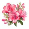 20 High-Quality Hot Pink Azalea Bouquet Clipart - Hot Azalea digital watercolor JPG instant download for commercial use - Digital download