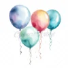20 High-Quality Colorful Balloons Clipart - Colorful balloons digital watercolor JPG instant download for commercial use - Digital download
