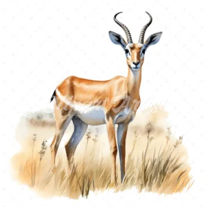 20 High-Quality Grants Gazelle Clipart - Grants gazelle digital watercolor JPG instant download for commercial use - Digital download