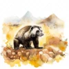 20 High-Quality Honey Badger Clipart - Honey badger digital watercolor JPG instant download for commercial use - Digital download