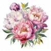 24 High-Quality Iridescent Peony Clipart - Iridescent peony digital watercolor JPG instant download for commercial use - Digital download