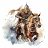 20 High-Quality Riding Vikings Clipart - Riding vikings digital watercolor JPG instant download for commercial use - Digital download