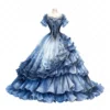 20 High-Quality Blue Victorian Dress Clipart - Victorian dress digital watercolor JPG instant download for commercial use - Digital download