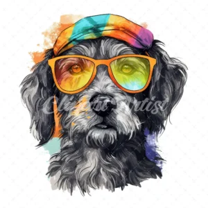 20 High-Quality Cool Dogs Clipart - Cool dogs digital watercolor JPG instant download for commercial use - Digital download