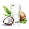 20 High-Quality Coconut Drink Clipart - Coconut drink digital watercolor JPG instant download for commercial use - Digital download