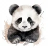 20 High-Quality Baby Panda Portrait Clipart - Panda Portrait digital watercolor JPG instant download or commercial use - Digital download