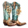 19 High-Quality Ornate Cowboy Boots Clipart - Cowboy boots digital watercolor JPG instant download for commercial use - Digital download