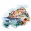 19 High-Quality Italian Seaside Clipart - Italian seaside digital watercolor JPG instant download for commercial use - Digital download