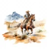 18 High-Quality Horse Riding in Desert Clipart - Horse riding digital watercolor JPG instant download for commercial use - Digital download