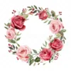 20 High-Quality Roses Wreath Clipart - Roses wreath digital watercolor JPG instant download for commercial use - Digital download
