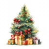 20 High-Quality Christmas Tree Gifts Clipart - Christmas gifts digital watercolor JPG instant download for commercial use - Digital download
