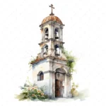 20 High-Quality Bell Tower Clipart - Bell tower digital watercolor JPG instant download for commercial use - Digital download