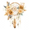 20 High-Quality Boho Dreamcatcher Clipart - Boho dreamcatcher digital watercolor JPG instant download for commercial use - Digital download