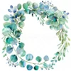 20 High-Quality Eucalyptus Wreath Clipart - Eucalyptus wreath digital watercolor JPG instant download for commercial use - Digital download