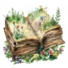 20 High-Quality Forgotten Book Clipart - Forgotten book digital watercolor JPG instant download for commercial use - Digital download