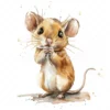 20 High-Quality Cute Mouse Clipart - Cute mouse digital watercolor JPG instant download for commercial use - Digital download