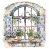 20 High-Quality Victorian Windows Set-1 Clipart - Victorian windows watercolor JPG instant download for commercial use - Digital download