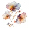 20 High-Quality Abstract Flower Clipart -Vivid abstract flower digital watercolor JPG instant download for commercial use - Digital download