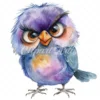 21 High-Quality Cute Grumpy Birds Clipart - Cute grumpy birds digital watercolor JPG instant download for commercial use - Digital download