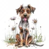 20 High-Quality Crazy Dog Clipart - Quirky crazy cute dog digital watercolor JPG instant download for commercial use - Digital download