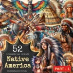 Native America PNG Clipart Collection - 52 PNG, Cultural illustrations png, Traditional graphics art, Commercial use, Digital download