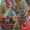 Christmas Trees (P-2) PNG Clipart Collection - 28 PNG, Festive tree images, Seasonal holiday illustrations, Commercial use, Digital download