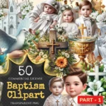 Baptism PNG Clipart Collection - 50 PNG, Graceful baptism graphics, Spiritual ceremony printables, Commercial use, Digital download