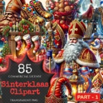 Sinterklaas PNG Clipart Collection - 85 PNG, Holiday tradition illustrations, Saint nicholas art, Commercial use, Digital download
