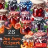 Jam Jars PNG Clipart Collection - 26 PNG, Sugary dessert jar graphics, Preserved sweets printables, Commercial use, Digital download