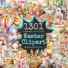 Easter Watercolor Clipart Bundle - 1295+ transparent PNG, Charming easter bunny art, Joyful springtime png, Commercial use,Digital download