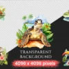 Tropical Animals Watercolor Clipart Bundle - 1030+ transparent PNG, Wild animal illustrations, Jungle png, Commercial use, Digital download