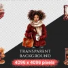 Burgundy Fall Watercolor Clipart Bundle - 672+ transparent PNG, Autumn burgundy images, Seasonal leaf png, Commercial use, Digital download